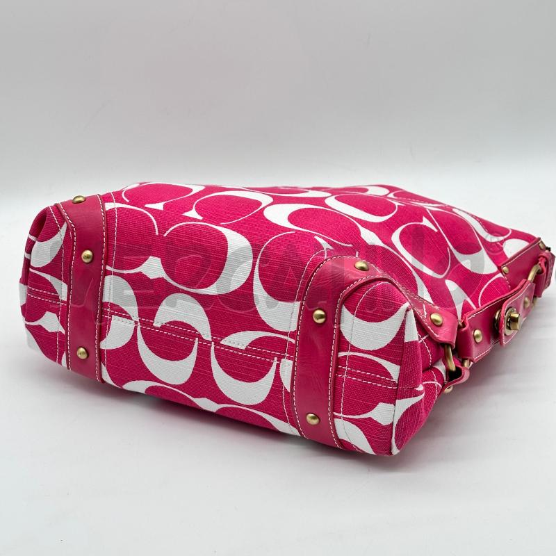 BORSA DONNA COACH TELA FANTASIA ROSA BIA MANICO GANCIO | Mercatino dell'Usato Chiampo 4