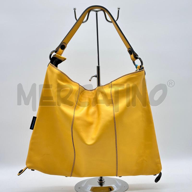 BORSA DONNA GABS GIALLA MANICI BORDI NERI | Mercatino dell'Usato Chiampo 1