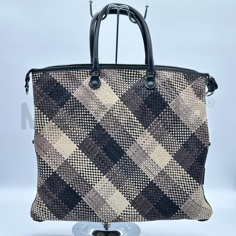 BORSA DONNA GABS INTRECCIATA NERA BEIEG GRIGI | Mercatino dell'Usato Chiampo 1