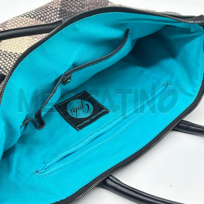 BORSA DONNA GABS INTRECCIATA NERA BEIEG GRIGI | Mercatino dell'Usato Chiampo 3
