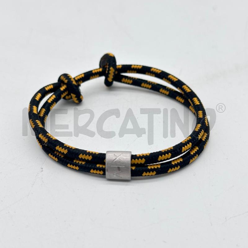 BRACCIALE EMPORIO ARMANI CORDINO GIAL NERO | Mercatino dell'Usato Chiampo 1