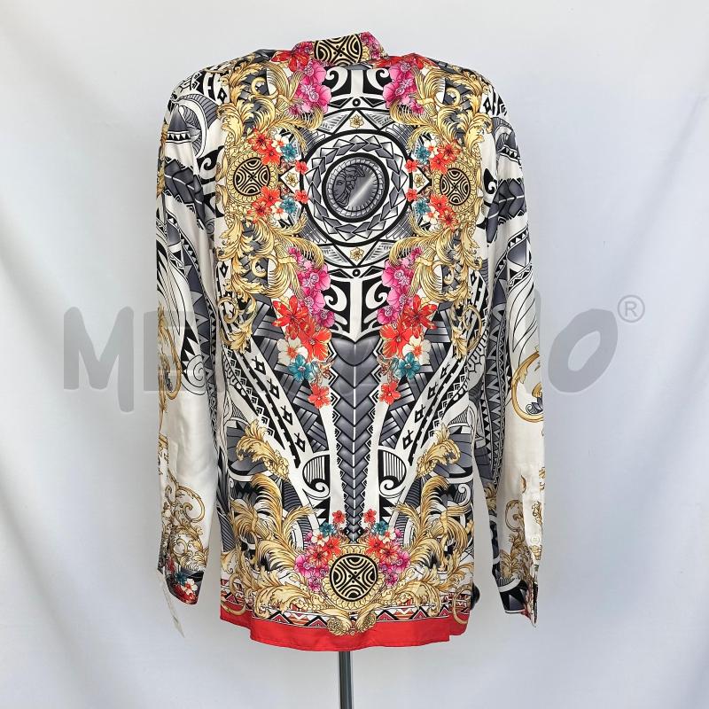 CAMICIA UOMO VERSACE COLLECTION 100%SETA FANTASIA BORDI ARANCIO | Mercatino dell'Usato Chiampo 4