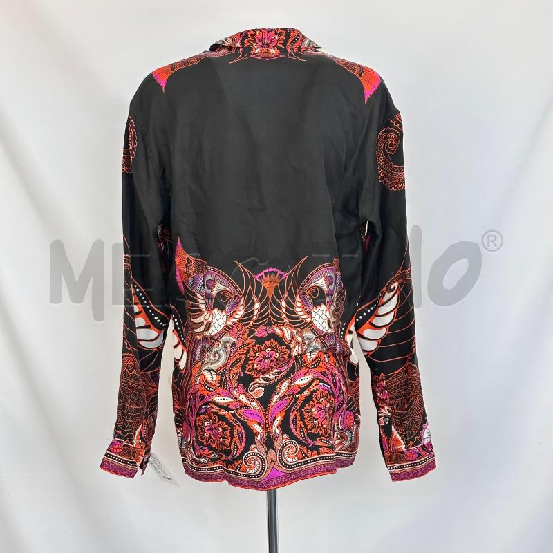 CAMICIA UOMO VERSACE COLLECTION NERA ARANCIO VIOLA 100%SETA | Mercatino dell'Usato Chiampo 3