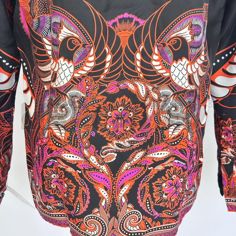 CAMICIA UOMO VERSACE COLLECTION NERA ARANCIO VIOLA 100%SETA | Mercatino dell'Usato Chiampo 4