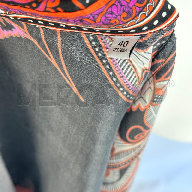 CAMICIA UOMO VERSACE COLLECTION NERA ARANCIO VIOLA 100%SETA | Mercatino dell'Usato Chiampo 5