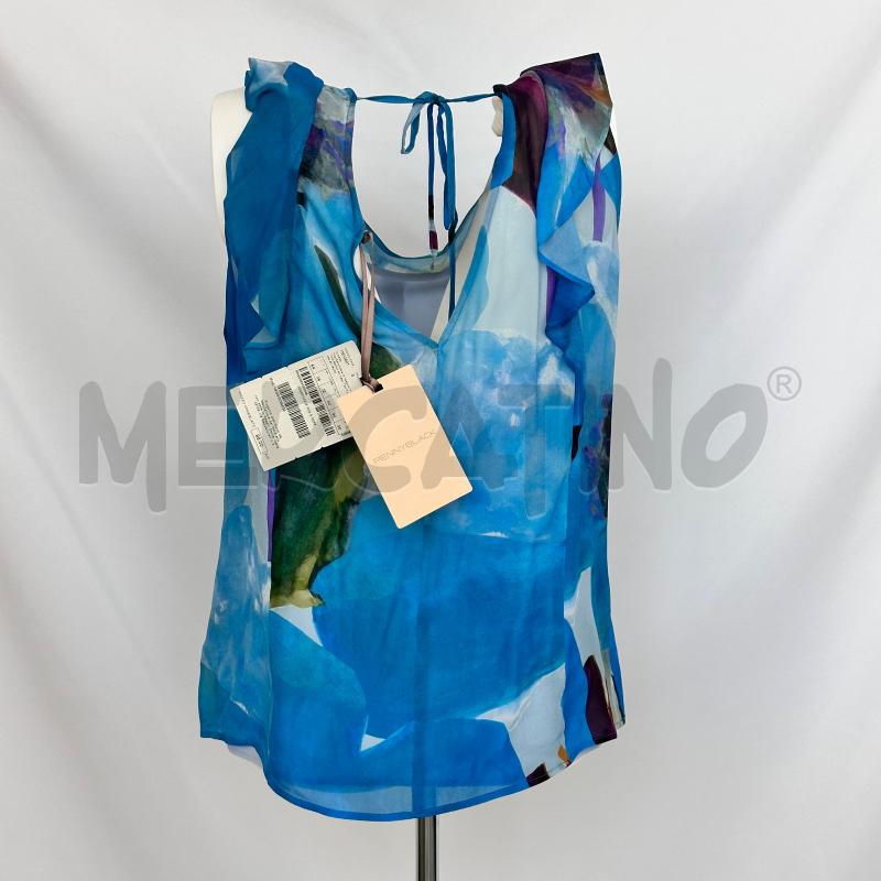 CANOTTA DONNA DOPPIA VELO FANTASIA SFUM VETRDE BLU +SOTTOVEST | Mercatino dell'Usato Chiampo 4