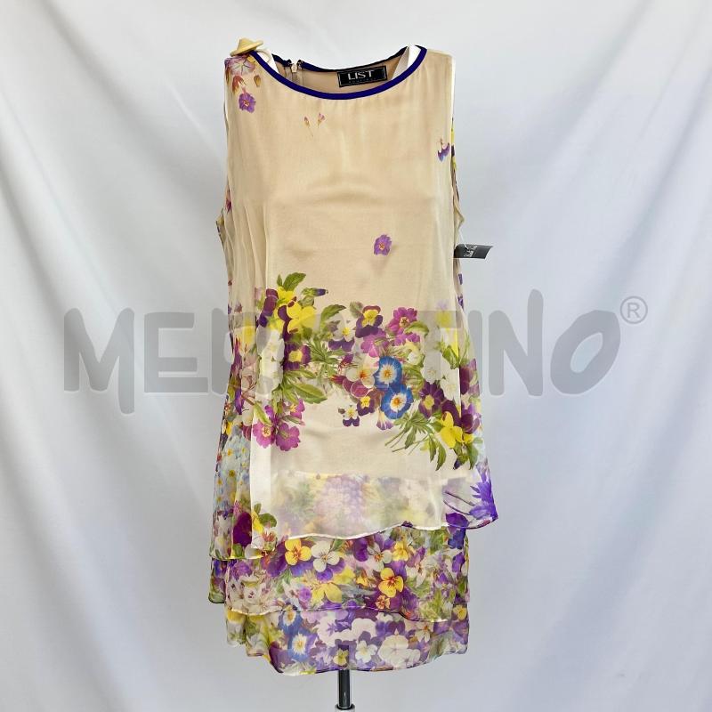 CANOTTA DONNA LIST PANNA FIORI VIOLA BLU +SOTTOVESTE | Mercatino dell'Usato Chiampo 1