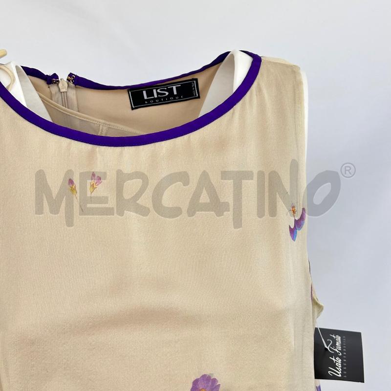 CANOTTA DONNA LIST PANNA FIORI VIOLA BLU +SOTTOVESTE | Mercatino dell'Usato Chiampo 2