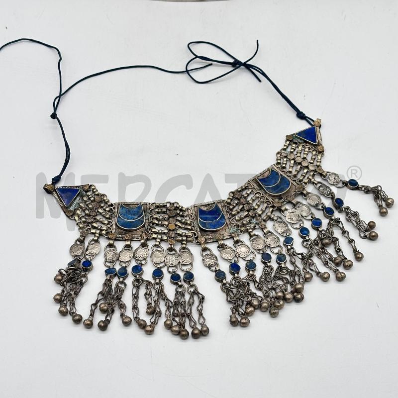 COLLANA ARGENTATA PIETRE BLU FRANGE  | Mercatino dell'Usato Chiampo 2