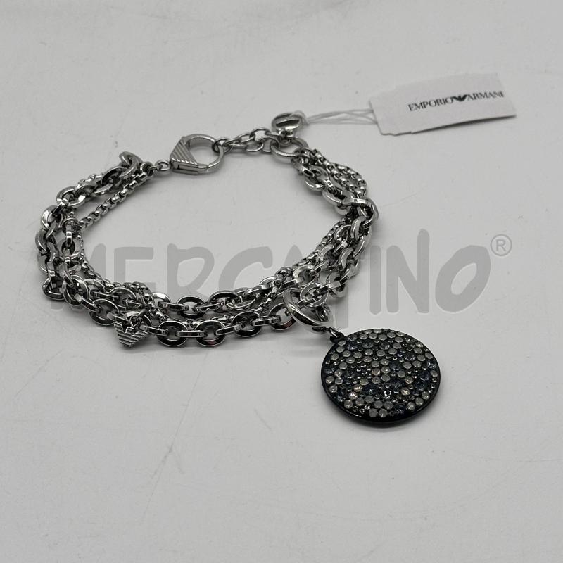 COLLANA EMPORIO ARMANI CATENA CINDOLO CERCHIO STRASS | Mercatino dell'Usato Chiampo 1
