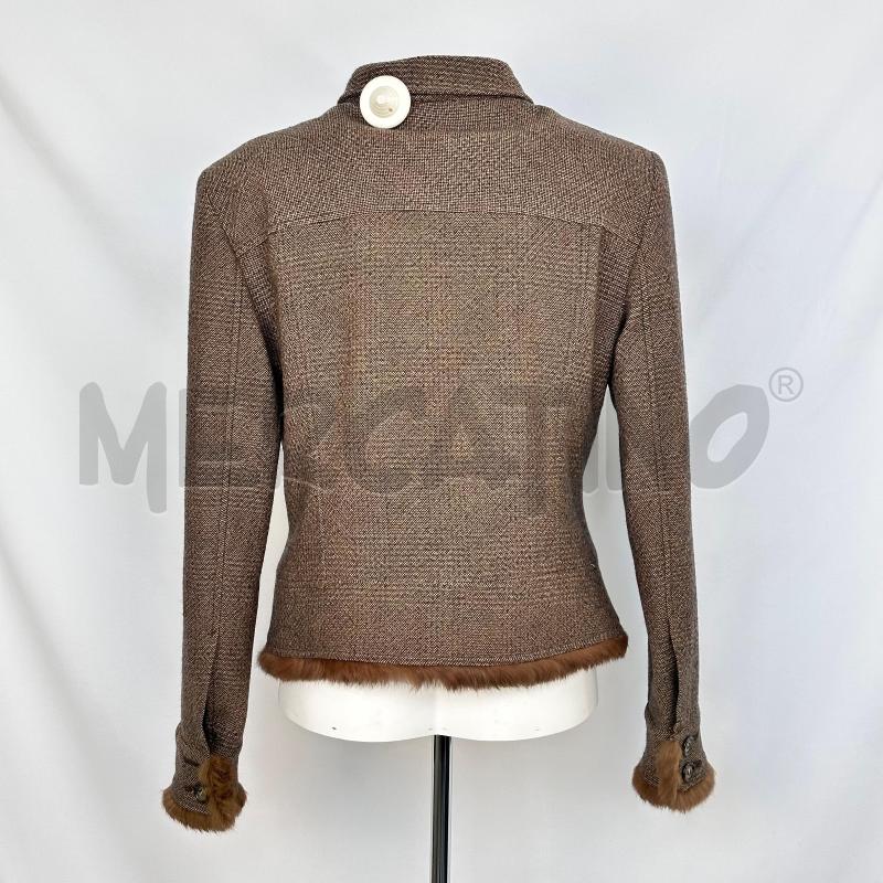 GIACCA DONNA SPORTMAX MARR QUADRI INF BORDO PELL TASCHINE | Mercatino dell'Usato Chiampo 2