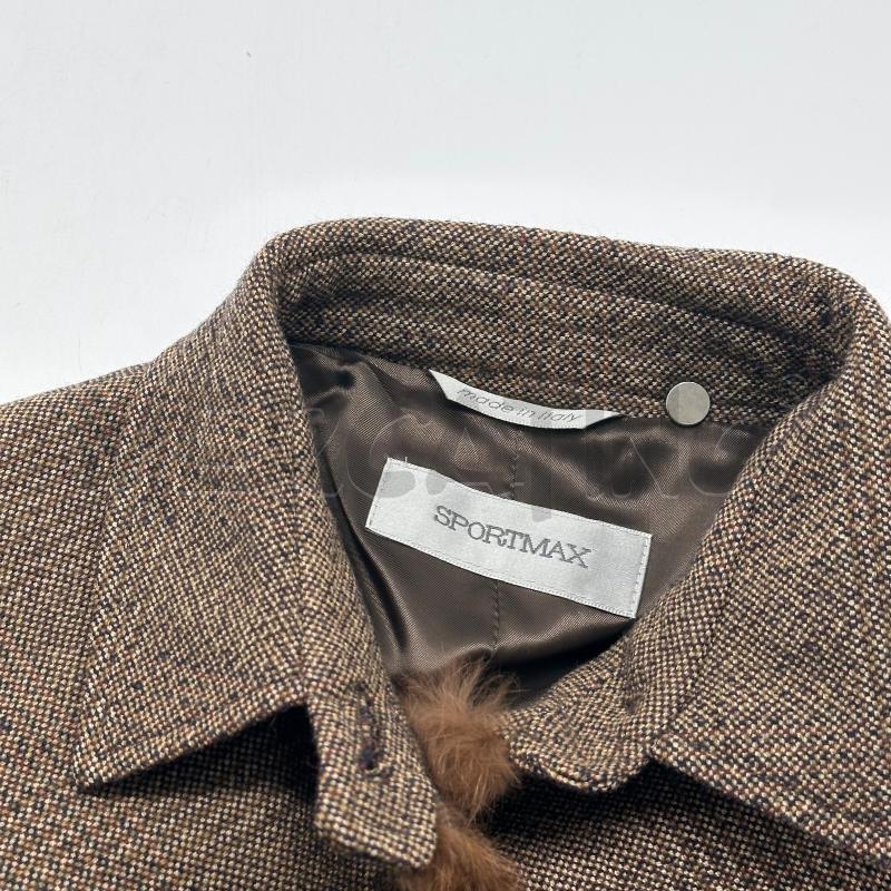 GIACCA DONNA SPORTMAX MARR QUADRI INF BORDO PELL TASCHINE | Mercatino dell'Usato Chiampo 3