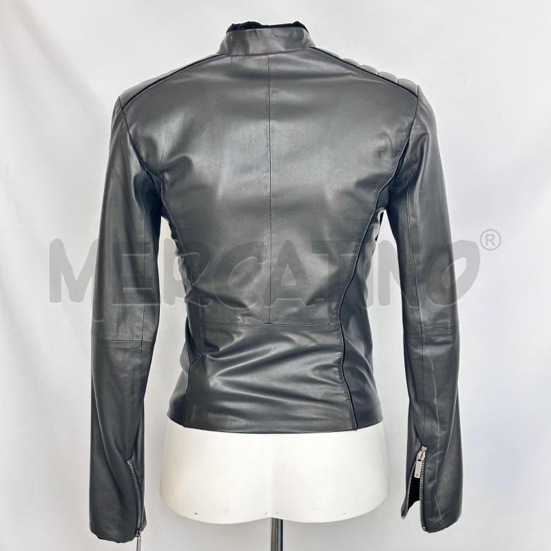 GIUBBINO DONNA EMPORIO ARMANI PELLE NERO INTERNO VELLUTO | Mercatino dell'Usato Chiampo 4