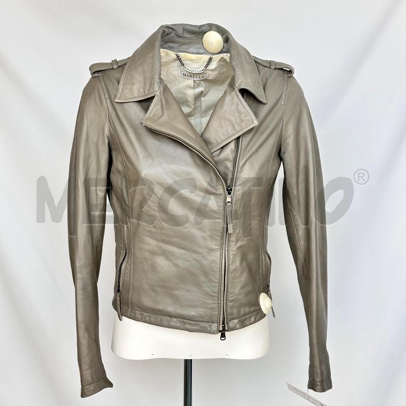 GIUBBINO DONNA MARELLA PELL GRIG ZIP LATO FODERA BIANCA  | Mercatino dell'Usato Chiampo 1