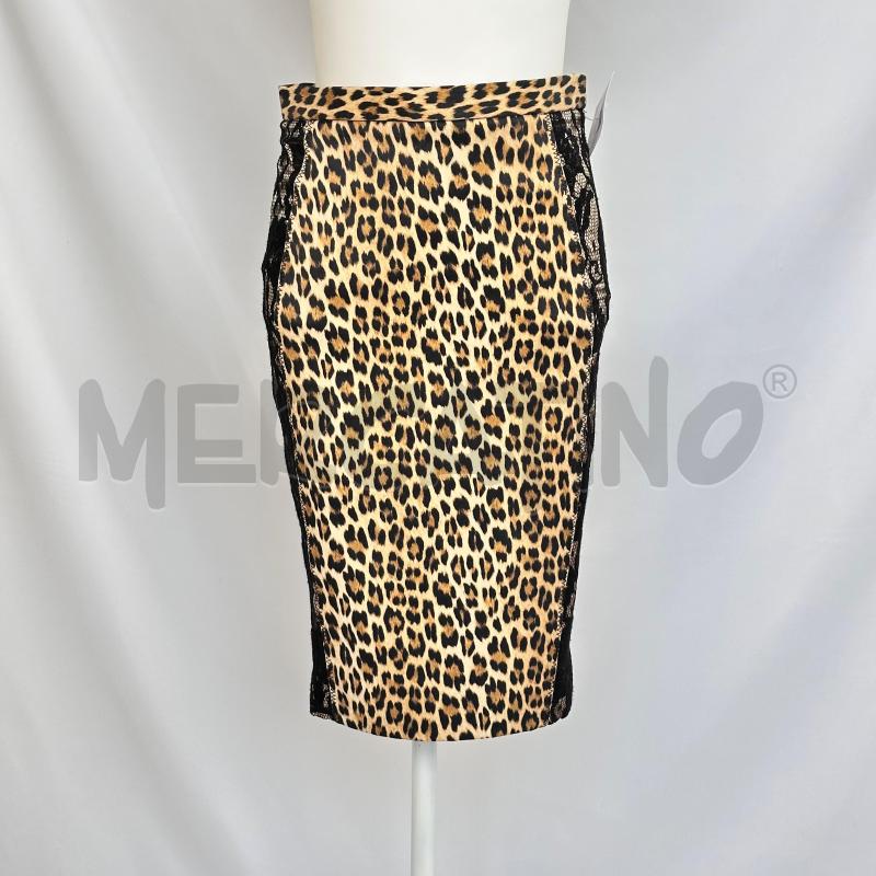 GONNA ELISABETTA FRANCHI LEOPARDATA TUBINO STRISCIA PIZZO LATO | Mercatino dell'Usato Chiampo 1
