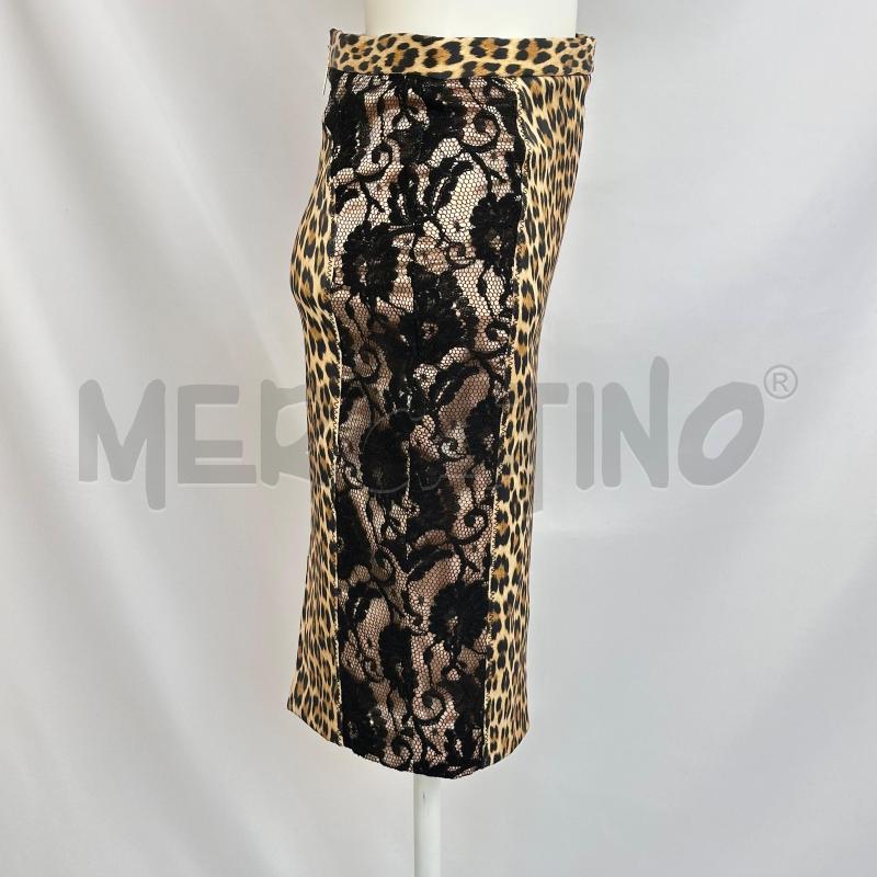 GONNA ELISABETTA FRANCHI LEOPARDATA TUBINO STRISCIA PIZZO LATO | Mercatino dell'Usato Chiampo 2