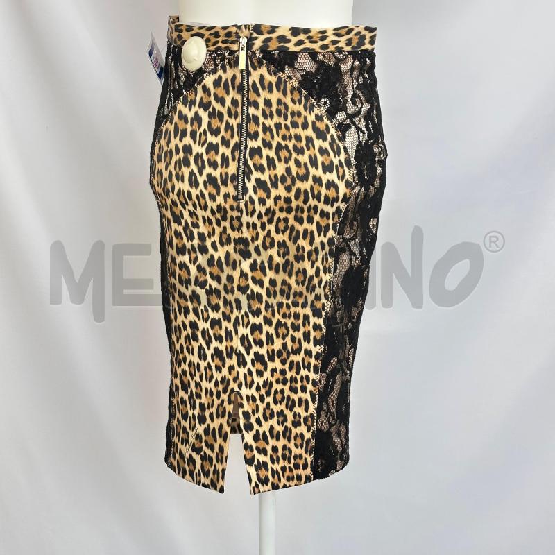 GONNA ELISABETTA FRANCHI LEOPARDATA TUBINO STRISCIA PIZZO LATO | Mercatino dell'Usato Chiampo 3