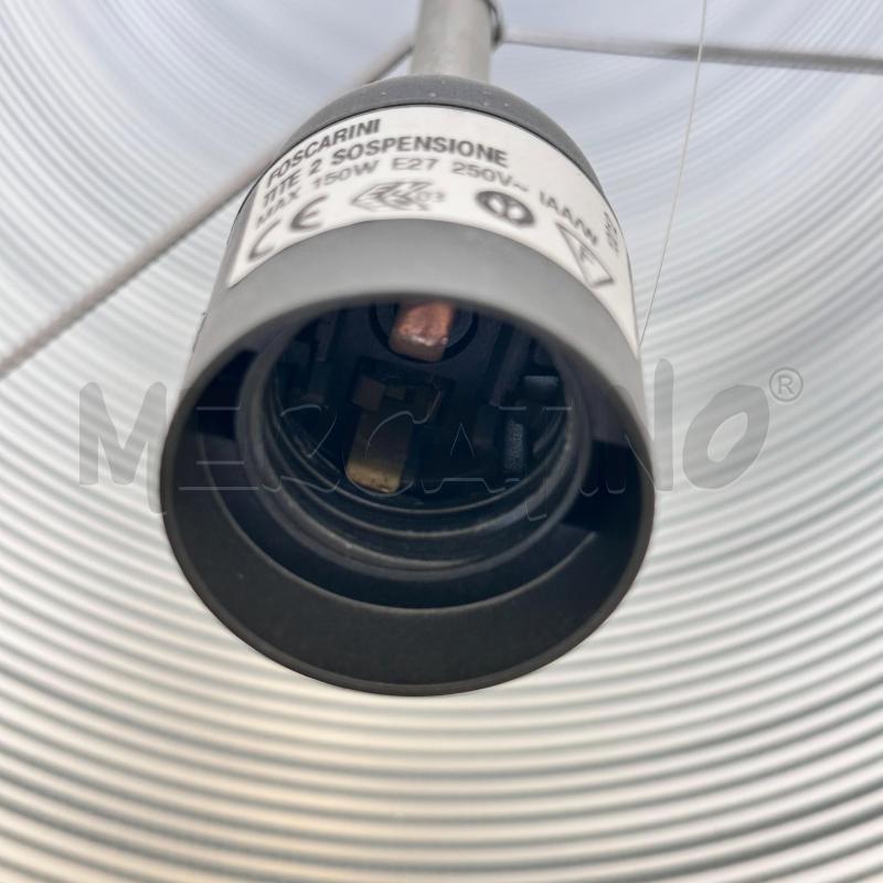 LAMPADARIO FOSCARINI TUBO RIGHE NERE E BIA | Mercatino dell'Usato Chiampo 3