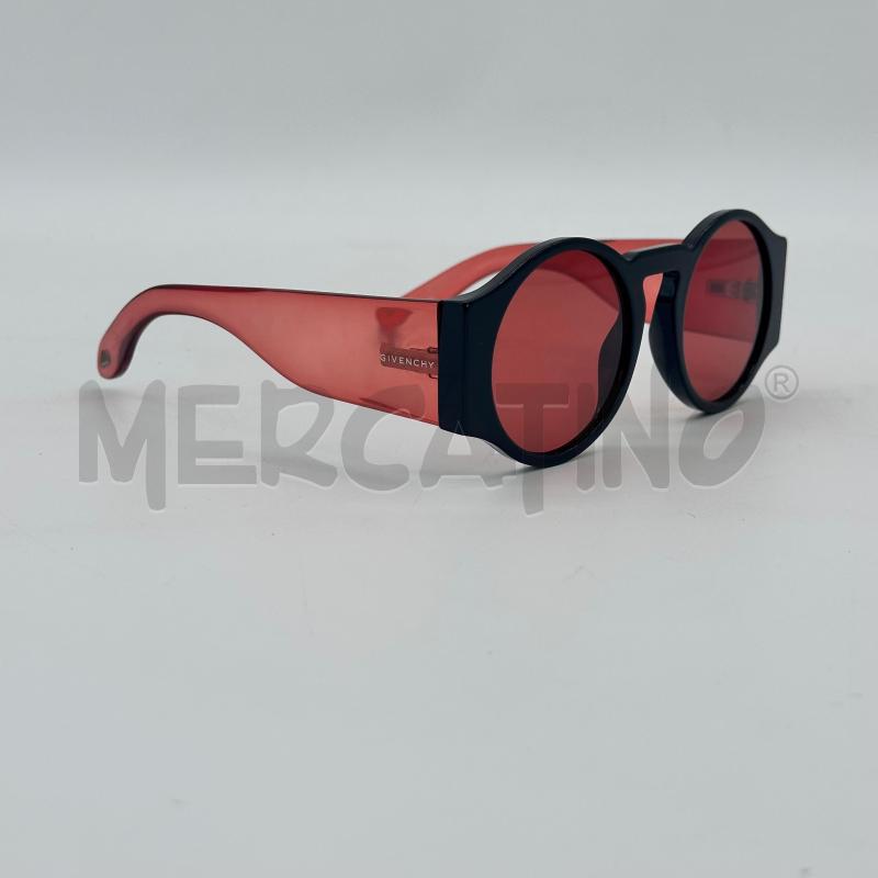 OCCHIALI DONNA SOLE GIVENCHI ROTONDI NERI STANGHETTA LARGA ROSSA TRAP LENTE ROSSA | Mercatino dell'Usato Chiampo 2