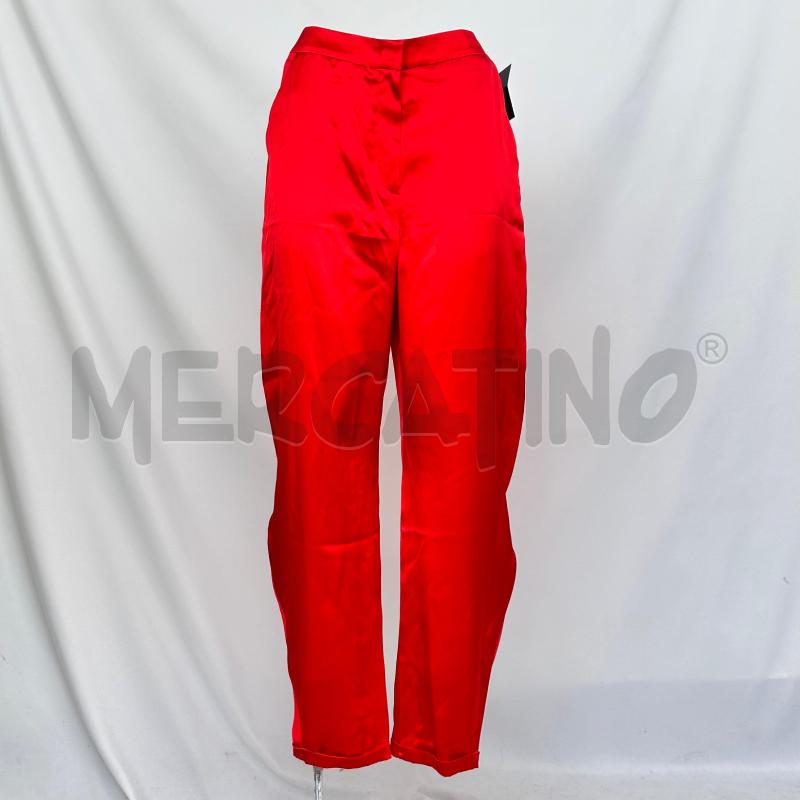 PANTALONE DONNA EMPORIO ARMANI RASETTO LUCIDI ROSSI TASCHE RISVOLTO | Mercatino dell'Usato Chiampo 1