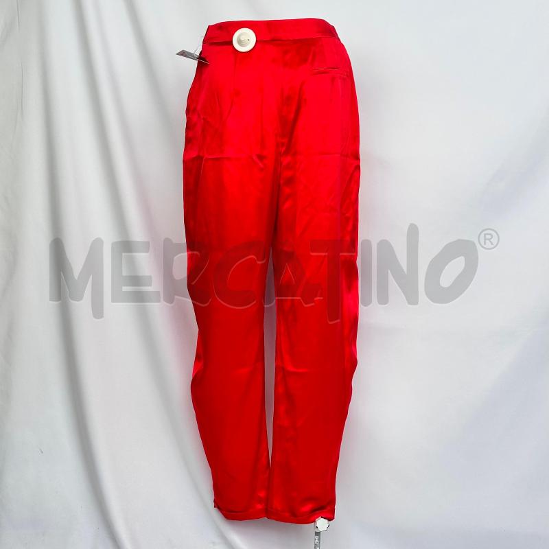 PANTALONE DONNA EMPORIO ARMANI RASETTO LUCIDI ROSSI TASCHE RISVOLTO | Mercatino dell'Usato Chiampo 2