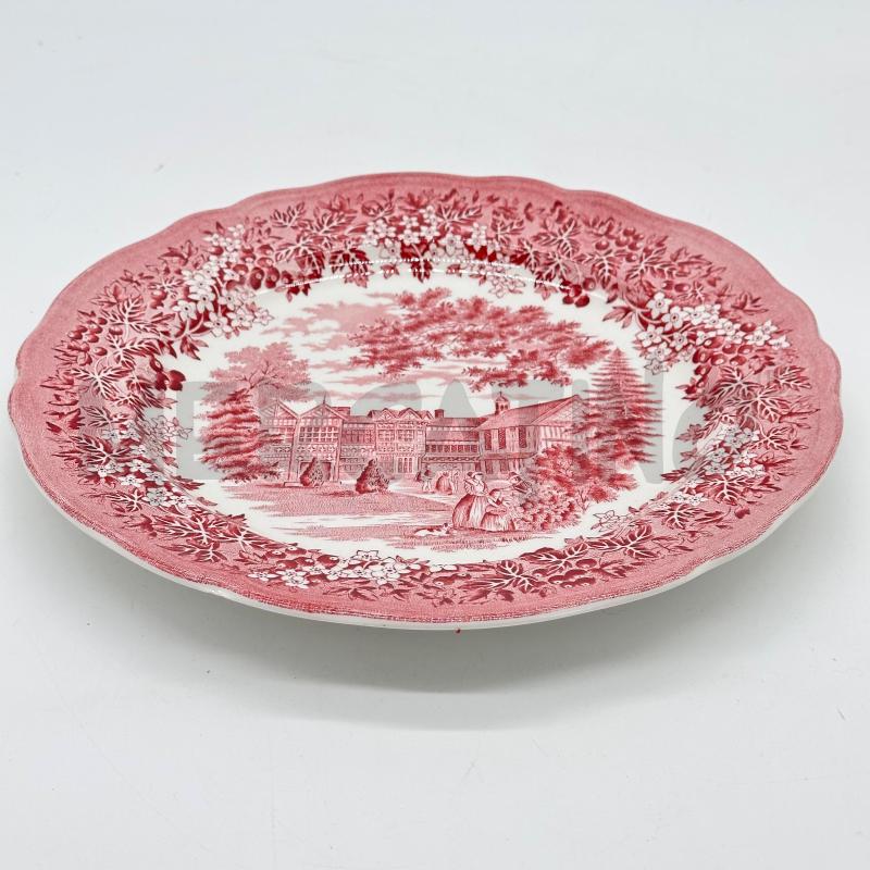 PIATTO MERRIE ENGLAND BRAMALL HALL BIANCO ROSA | Mercatino dell'Usato Chiampo 1
