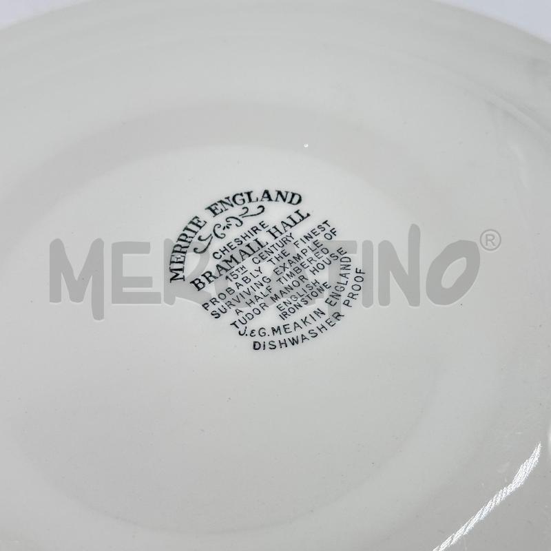 PIATTO MERRIE ENGLAND BRAMALL HALL BIANCO ROSA | Mercatino dell'Usato Chiampo 2