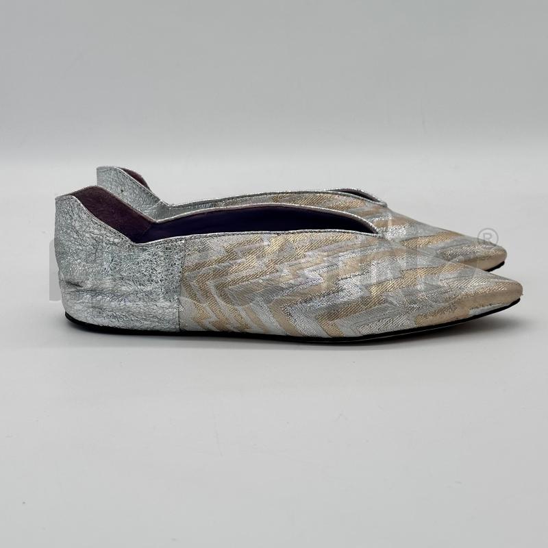 SCARPE DONNA 18 3949 BASSE BALLERINA ETNICA TELA FANTASIA ARG DORAT  | Mercatino dell'Usato Chiampo 1