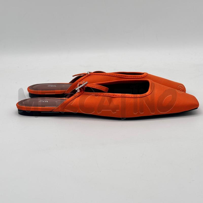 SCARPE DONNA BALLERINE ZARA ARANCIO PUNTA QUADRATA CAV SCOPERTA | Mercatino dell'Usato Chiampo 1