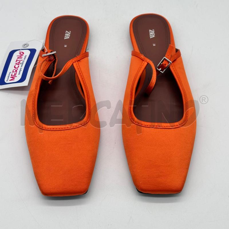 SCARPE DONNA BALLERINE ZARA ARANCIO PUNTA QUADRATA CAV SCOPERTA | Mercatino dell'Usato Chiampo 2