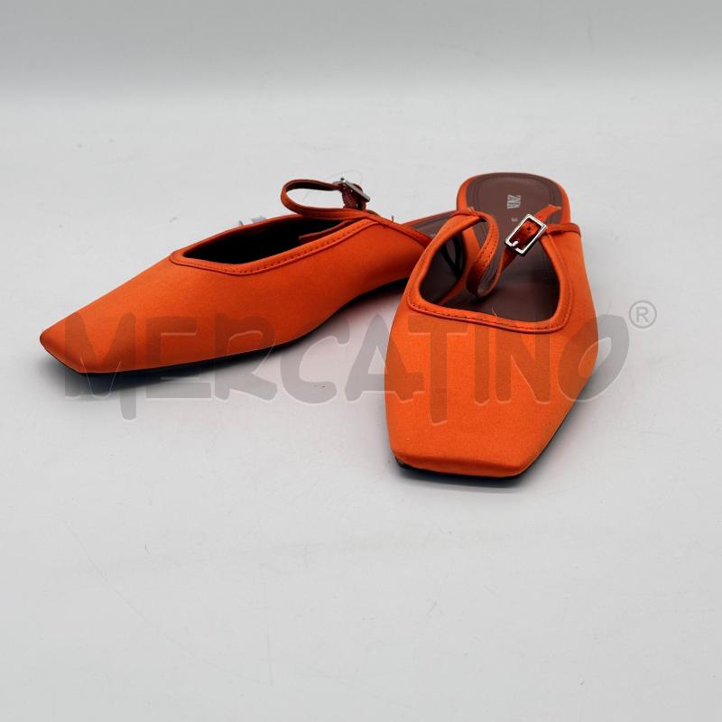 SCARPE DONNA BALLERINE ZARA ARANCIO PUNTA QUADRATA CAV SCOPERTA | Mercatino dell'Usato Chiampo 3