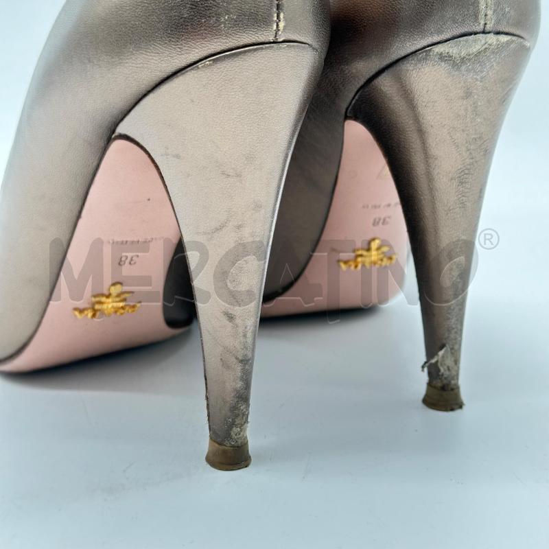 SCARPE DONNA PRADA DORATE TACCO PUNTA APERTA DIF | Mercatino dell'Usato Chiampo 4
