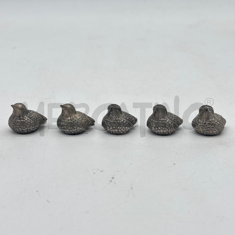 SEGNAPOSTO PZ 5 UCELLINI METALLO BECCO IN SU | Mercatino dell'Usato Chiampo 1