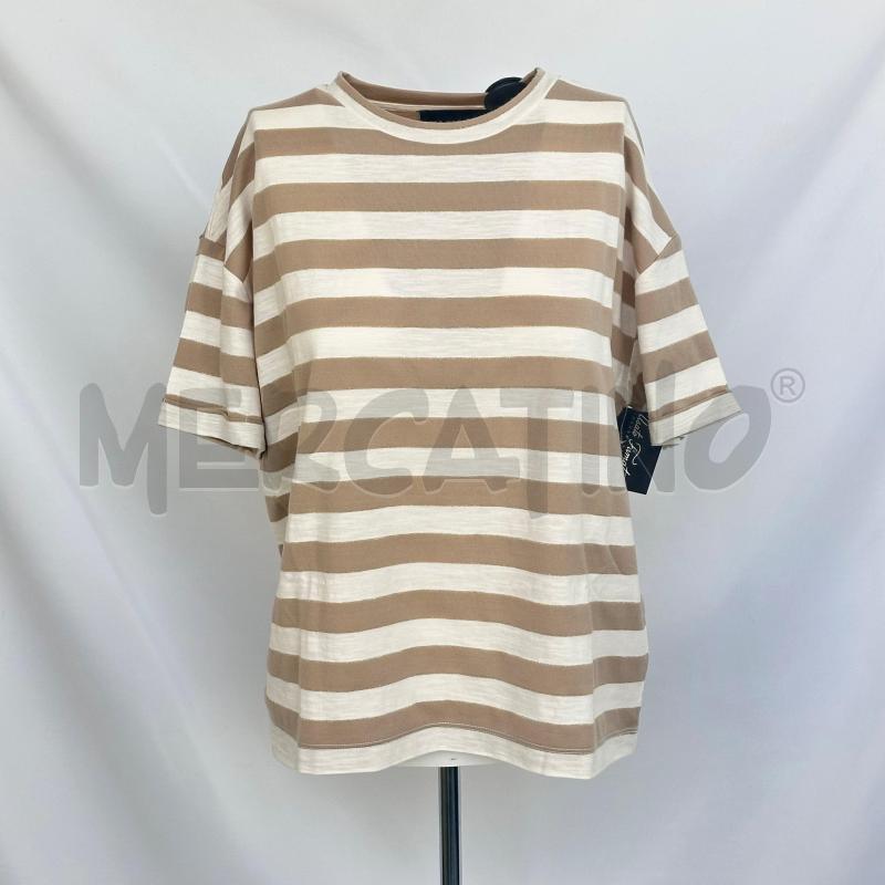 T SHIRT DONNA LES COPAINS STRSICE PANNA BEIGE DORAT  | Mercatino dell'Usato Chiampo 1