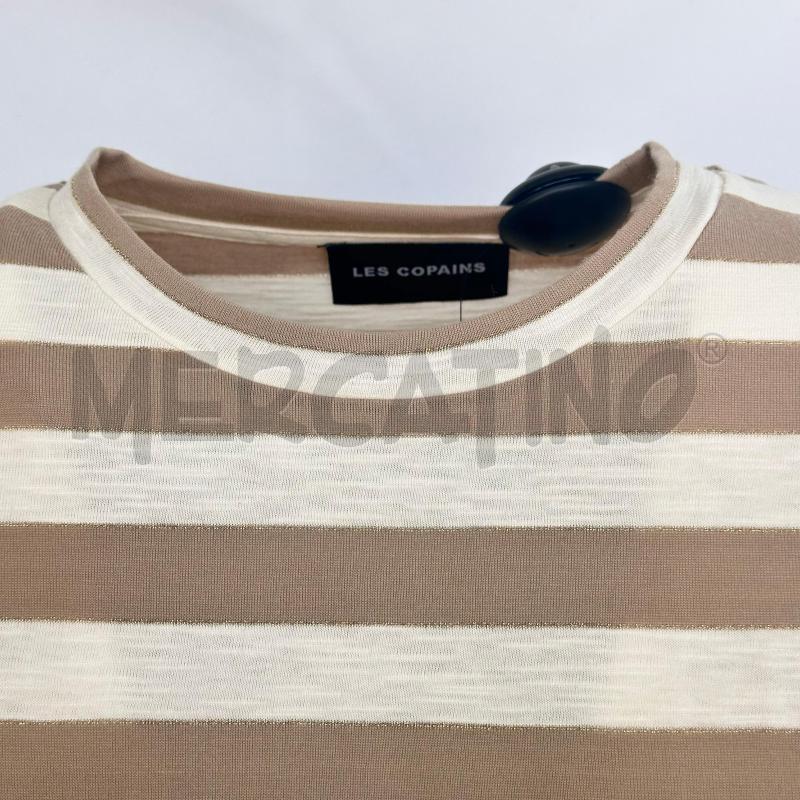 T SHIRT DONNA LES COPAINS STRSICE PANNA BEIGE DORAT  | Mercatino dell'Usato Chiampo 2