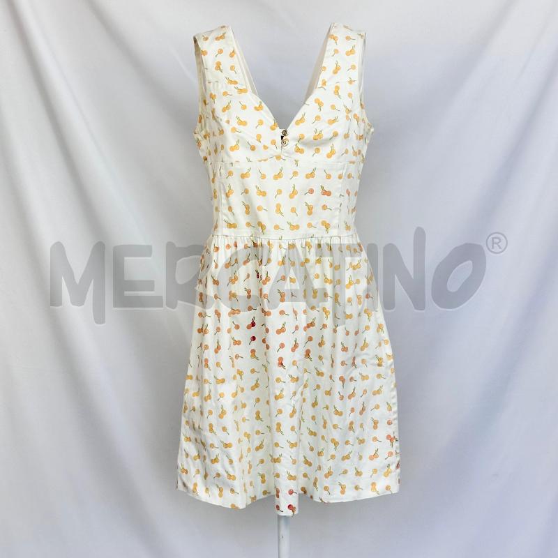VESTITO DONNA MAX CO BIANCO CILIEGIE GIALLE ALCUNE SFUM ROSSE SMANIC CUCIT DUE BOT TOP | Mercatino dell'Usato Chiampo 1