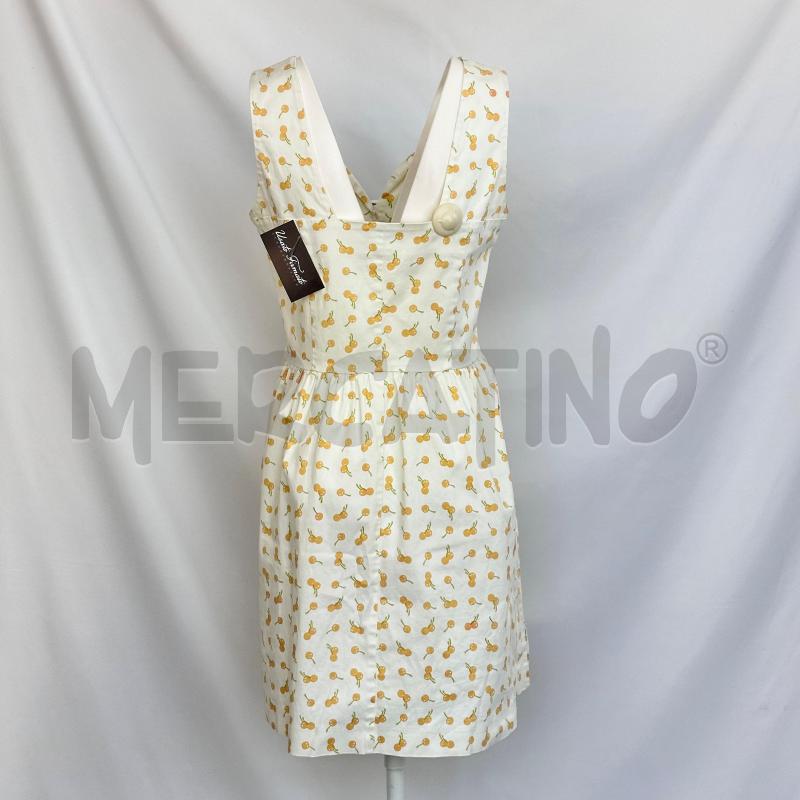VESTITO DONNA MAX CO BIANCO CILIEGIE GIALLE ALCUNE SFUM ROSSE SMANIC CUCIT DUE BOT TOP | Mercatino dell'Usato Chiampo 4