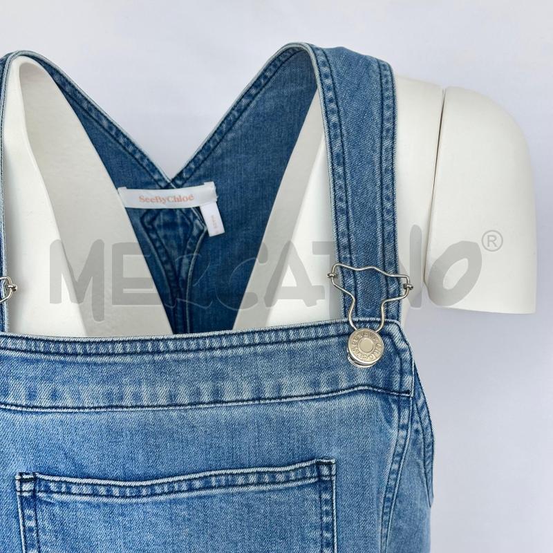 VESTITO DONNA SEE BY CHLOE JEANS LUNGO CHIARO SALOPETTE TASCHINE | Mercatino dell'Usato Chiampo 2