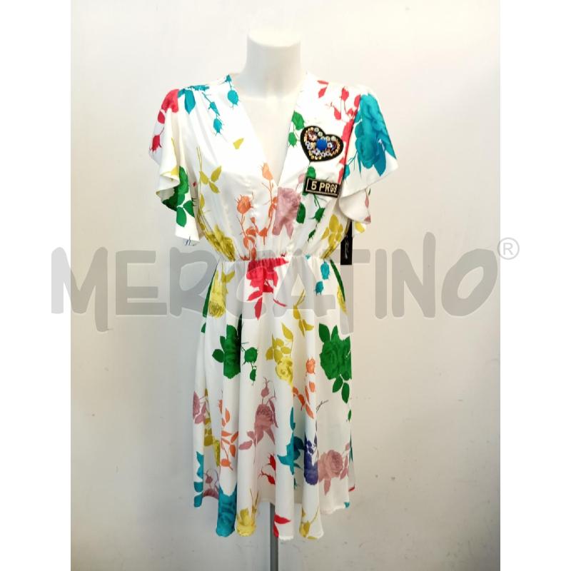 ABITO D 5PROGRESS FIORI  SFONDO BIANCO INSERTO STRASS  | Mercatino dell'Usato Verona fiera 1