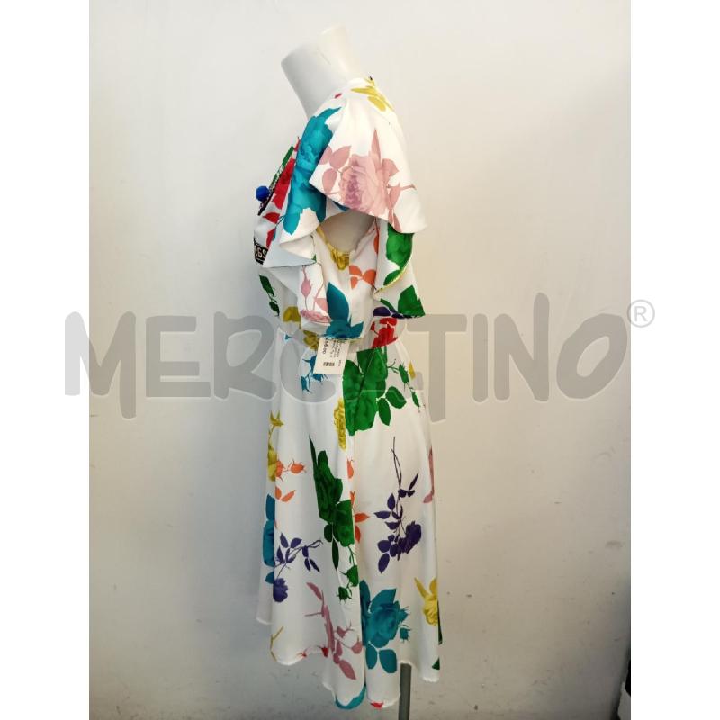 ABITO D 5PROGRESS FIORI  SFONDO BIANCO INSERTO STRASS  | Mercatino dell'Usato Verona fiera 3