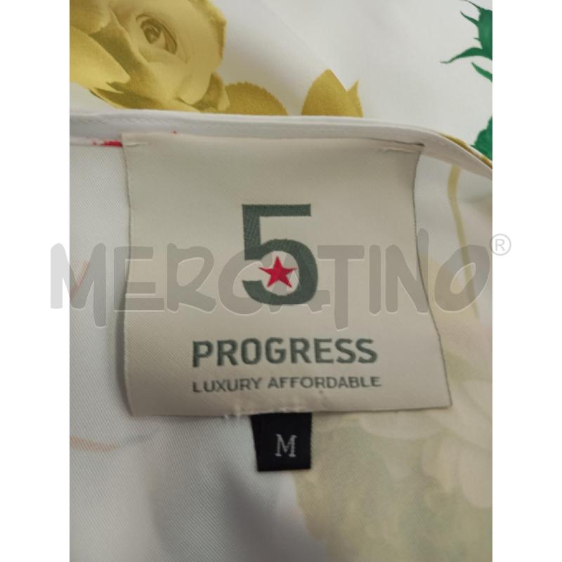 ABITO D 5PROGRESS FIORI  SFONDO BIANCO INSERTO STRASS  | Mercatino dell'Usato Verona fiera 5