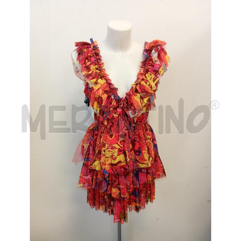 ABITO D ANIYE BY TULLE ROSSO GIALLO BLU FUMETTI  | Mercatino dell'Usato Verona fiera 1