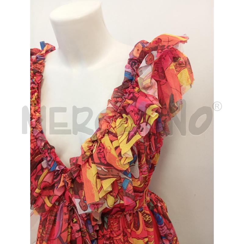 ABITO D ANIYE BY TULLE ROSSO GIALLO BLU FUMETTI  | Mercatino dell'Usato Verona fiera 2