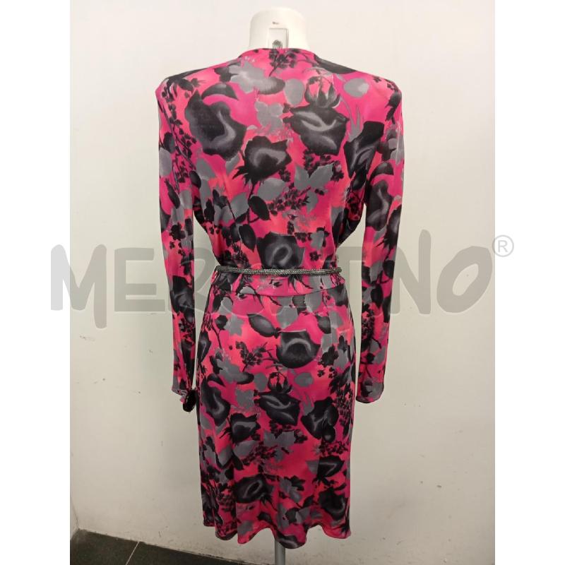 ABITO D BLUMARINE FUCSIA FANTASIA GRIGIA +CINT PERLINE  | Mercatino dell'Usato Verona fiera 4
