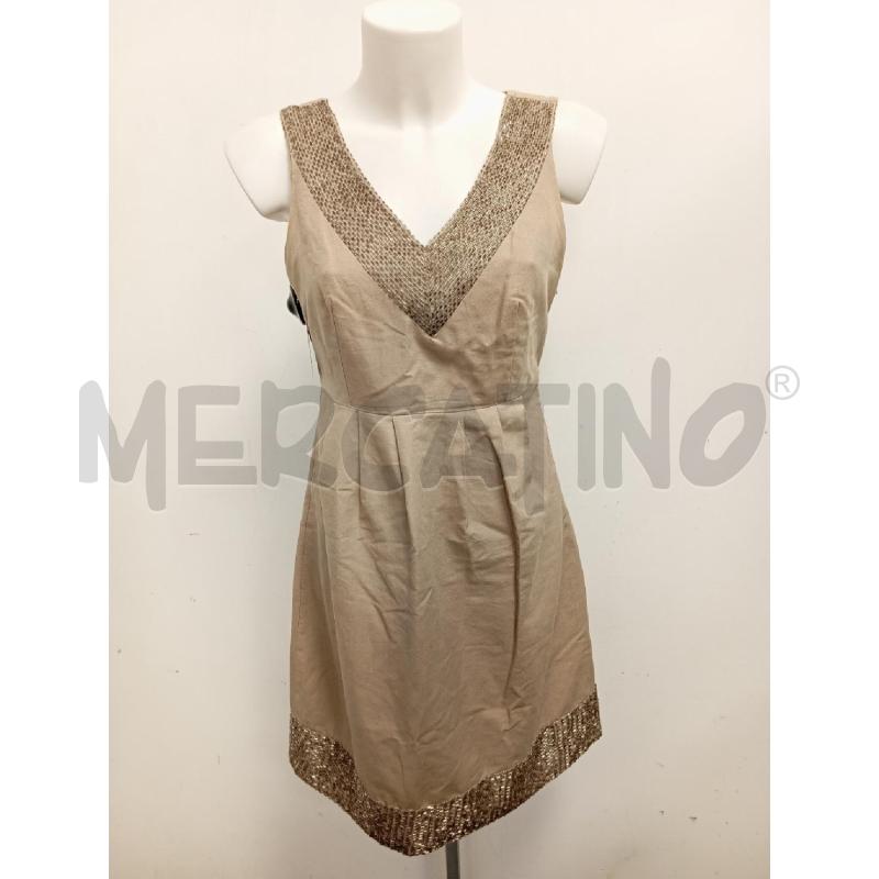 ABITO D CELYN B BEIGE SCOLLO PERLINE  | Mercatino dell'Usato Verona fiera 1