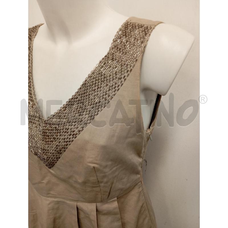 ABITO D CELYN B BEIGE SCOLLO PERLINE  | Mercatino dell'Usato Verona fiera 2
