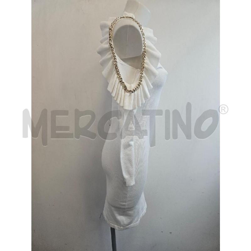 ABITO D CRISTINAEFFE BIANCO CATENA DORATA SPALLE  | Mercatino dell'Usato Verona fiera 2