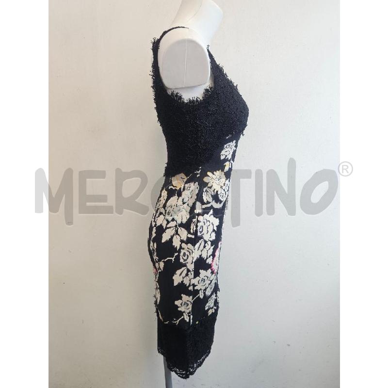 ABITO D DIANE VON FURSTENBERG FIORI BEIGE PIZZO NEROP  | Mercatino dell'Usato Verona fiera 2