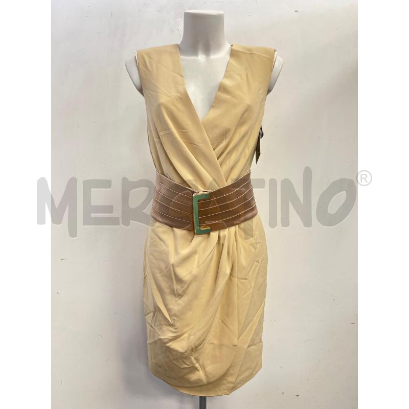 ABITO D ELISABETTA FRANCHI BEIGE CON CINTURONE  | Mercatino dell'Usato Verona fiera 1