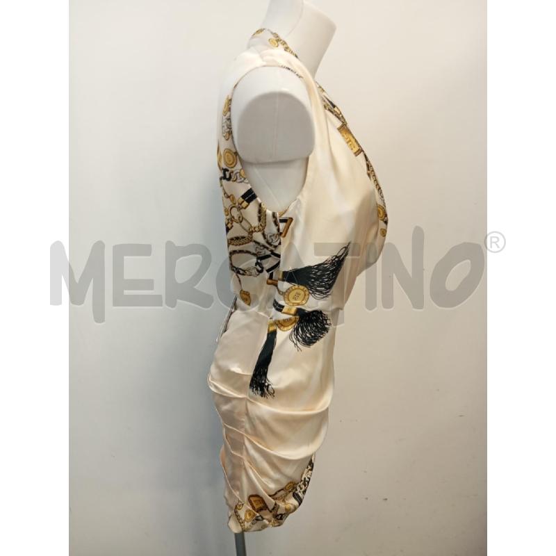 ABITO D ELISABETTA FRANCHI BEIGE STAMPA CATENE | Mercatino dell'Usato Verona fiera 2